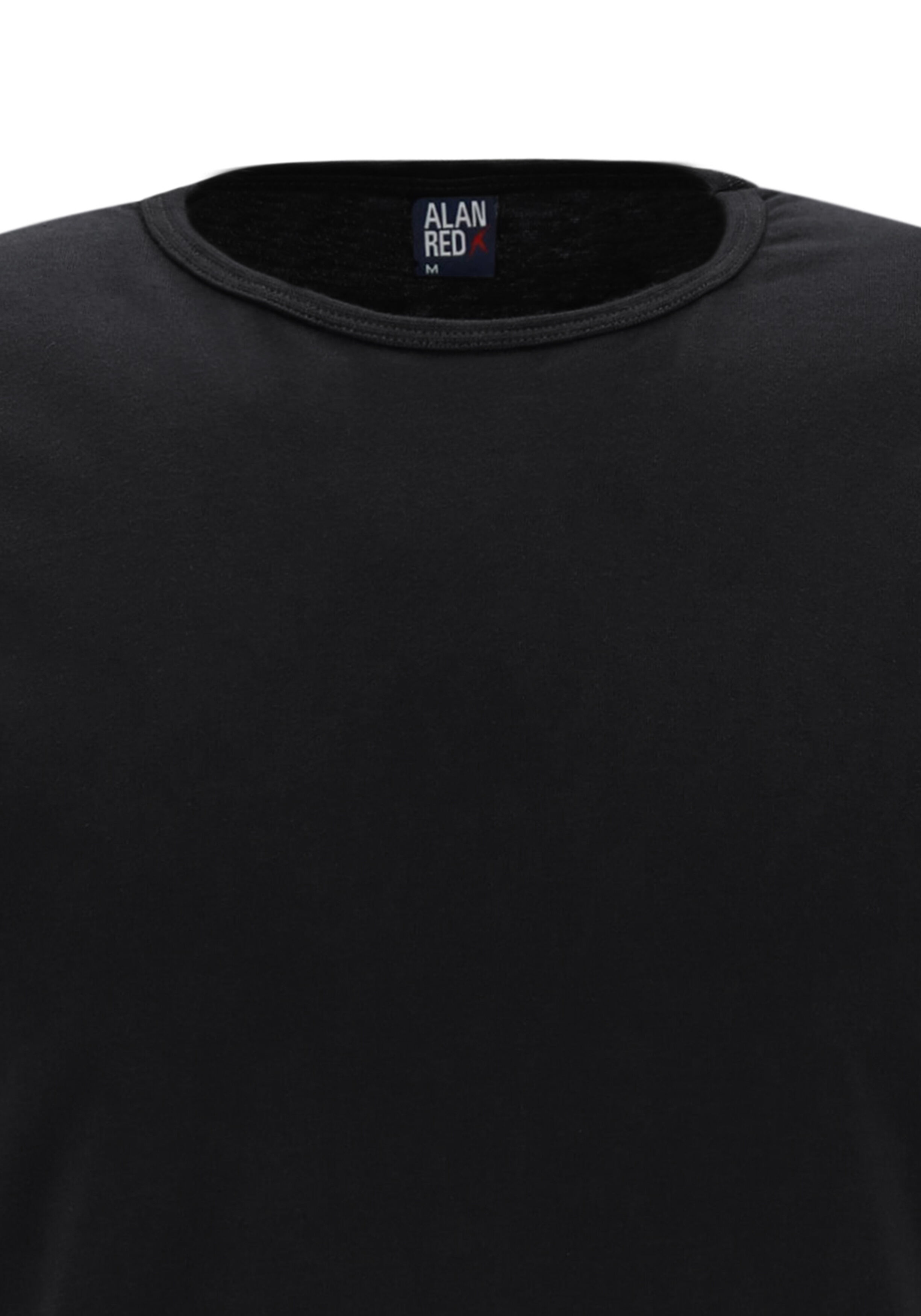 ALAN RED T-shirt Derby (2-pack), O-hals, zwart